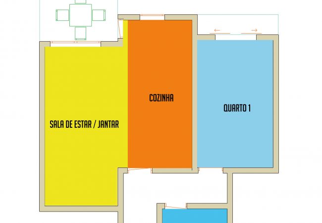 Appartement à Albufeira - Apartamento Pedra T1 | 1 Chambres | Central | Oura