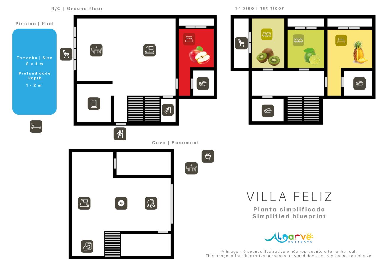 Villa em Albufeira - Villa Feliz | 4 quartos | Próximo a Marina | Albufeira