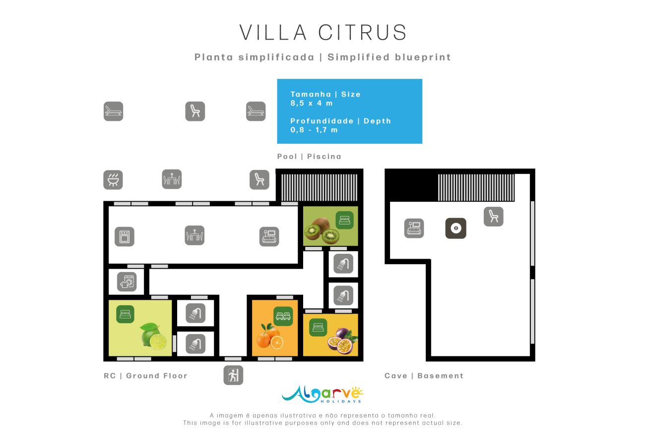 Villa em Boliqueime - Villa Citrus | 4 quartos | Nova | Piscina Privada